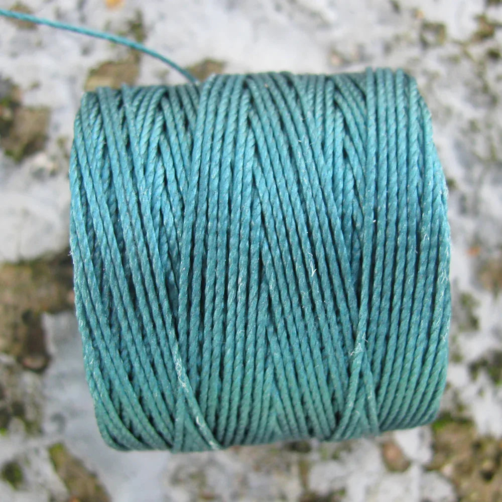 S- Lon bead cord - Green Blue, 1 Rulle Hilmas Pyssel