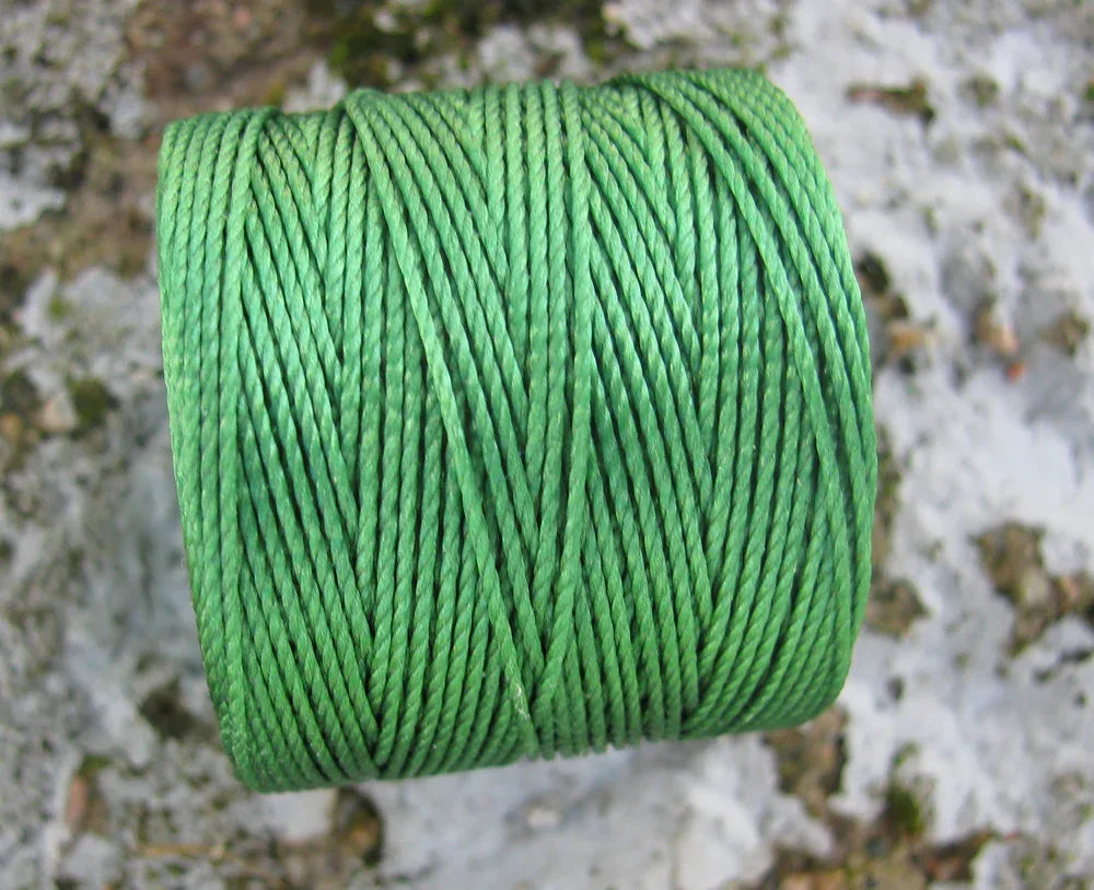 S- Lon bead cord - Green, 1 rulle Hilmas Pyssel