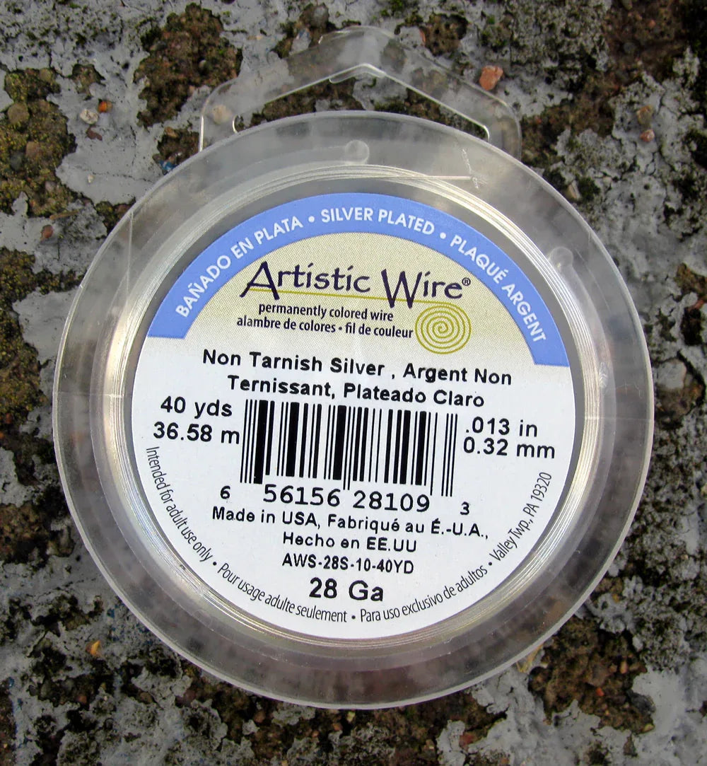 Artistic Wire 28 Ga - Silverpläterad Non Tarnish, 1 rulle Artistic wire