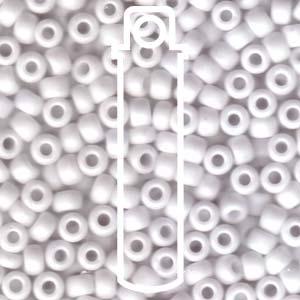 Miyuki Seed Beads - Matte White AB 5/0 E-beads Miyuki