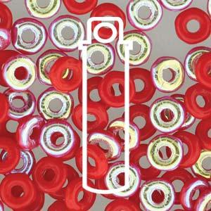 O Bead - Opaque Red AB, 8,1 gram Hilmas Pyssel