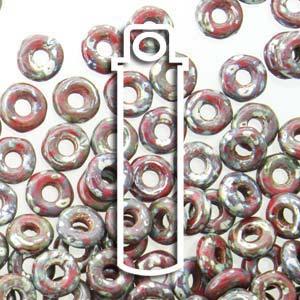 O Bead - Opaque Red Picasso, 8,1 gram Hilmas Pyssel