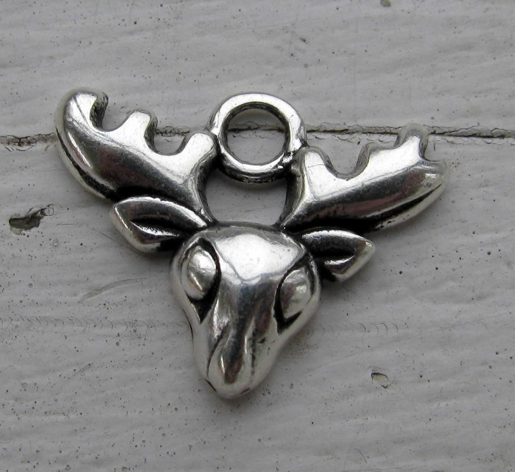 Berlock silverfärgad - Renhuvud, 1 styck Grekisk Metall