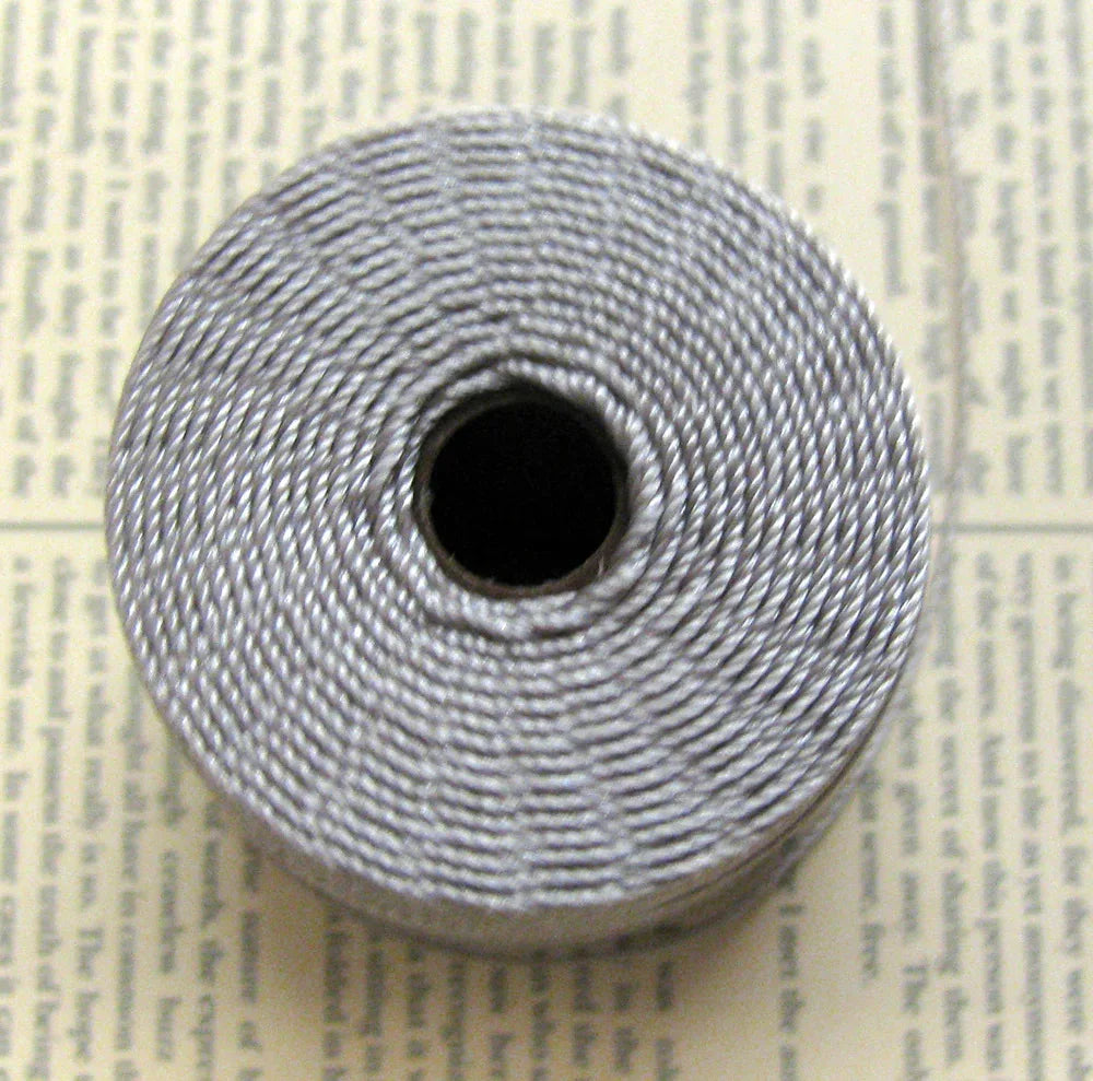 S- Lon Bead cord - Silver, 1 Rulle Hilmas Pyssel