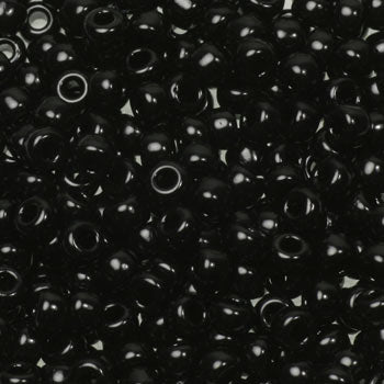 Miyuki Seed Beads - Opaque Black 8/0, 10 gram Miyuki