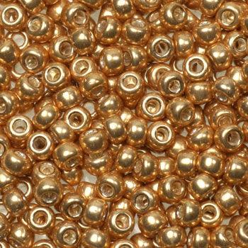 Miyuki seed beads - Galvanized Gold 8/0, 10 gram Miyuki