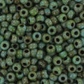 Miyuki Seed Beads - Picasso Seafoam Green 8/0, 10 gram Miyuki