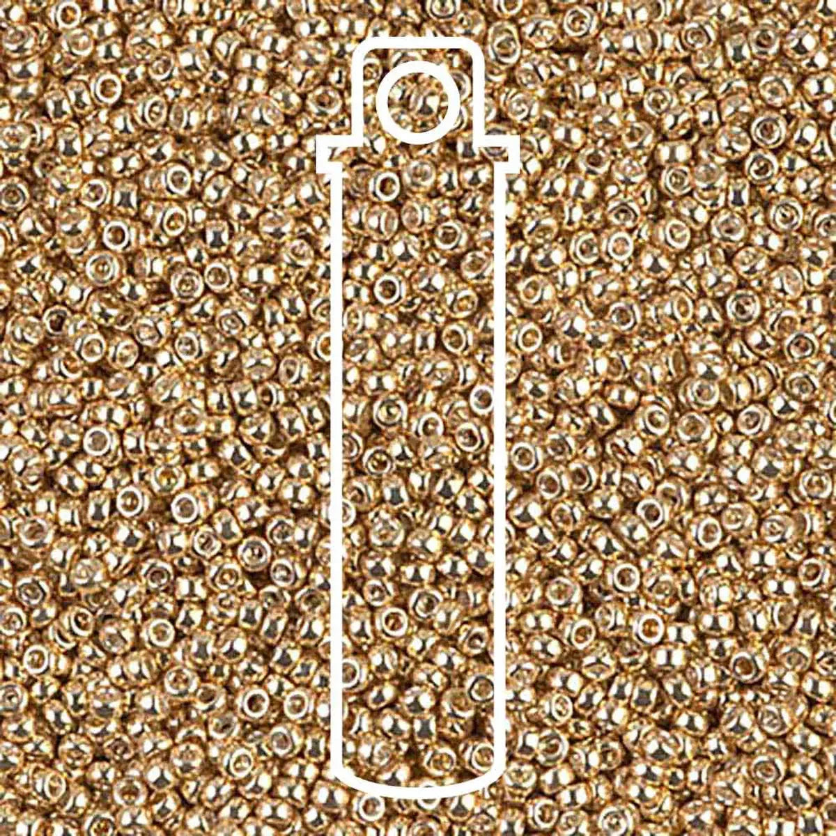 Miyuki seed beads - Galvanized Yellow Gold 15/0, 8,2 gram Miyuki