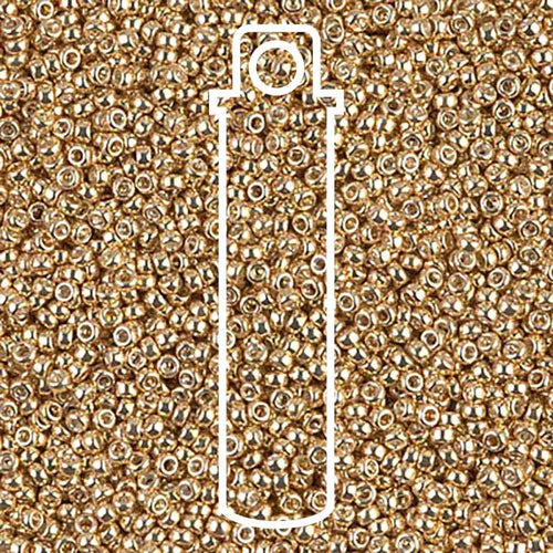 Miyuki seed beads - Galvanized Yellow Gold 15/0, 8,2 gram Miyuki