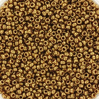 Miyuki Seed Beads - Metallic Light Bronze 15/0, 10 gram Miyuki
