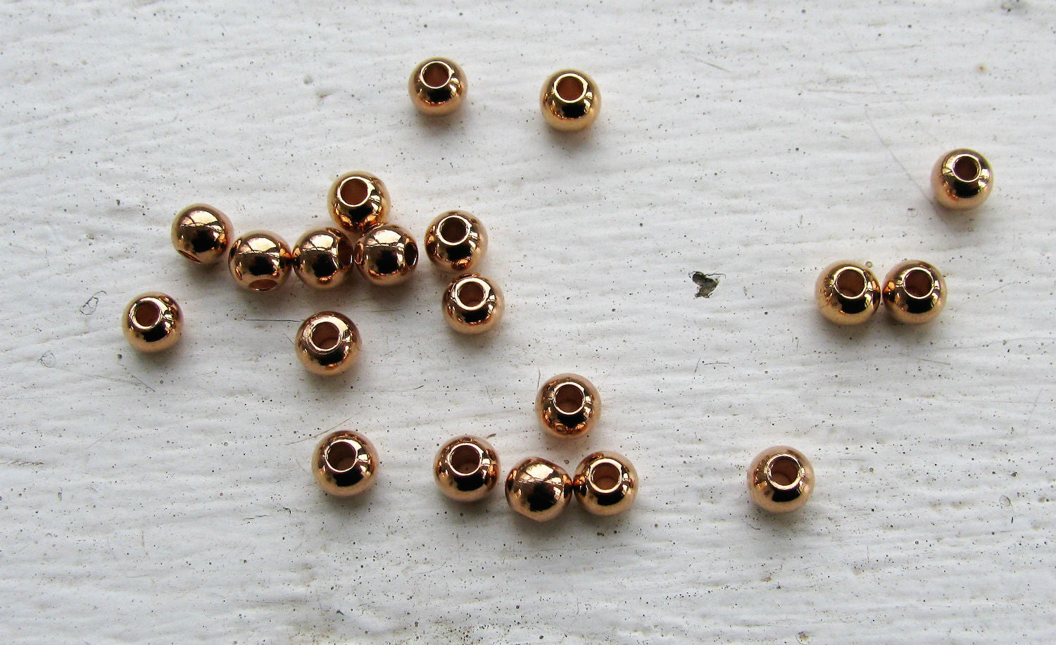 Mellandel Roséguld-färgad - Rund 4 mm, 20-pack Grekisk Metall