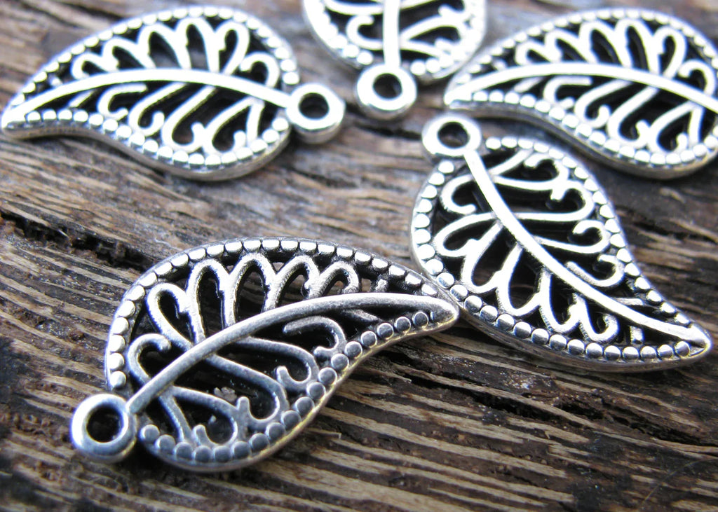 Berlock Silverfärgad - Löv 5-pack Grekisk Metall