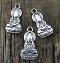 Berlock Silverfärgad - Sittande Buddha, 3-pack Grekisk Metall