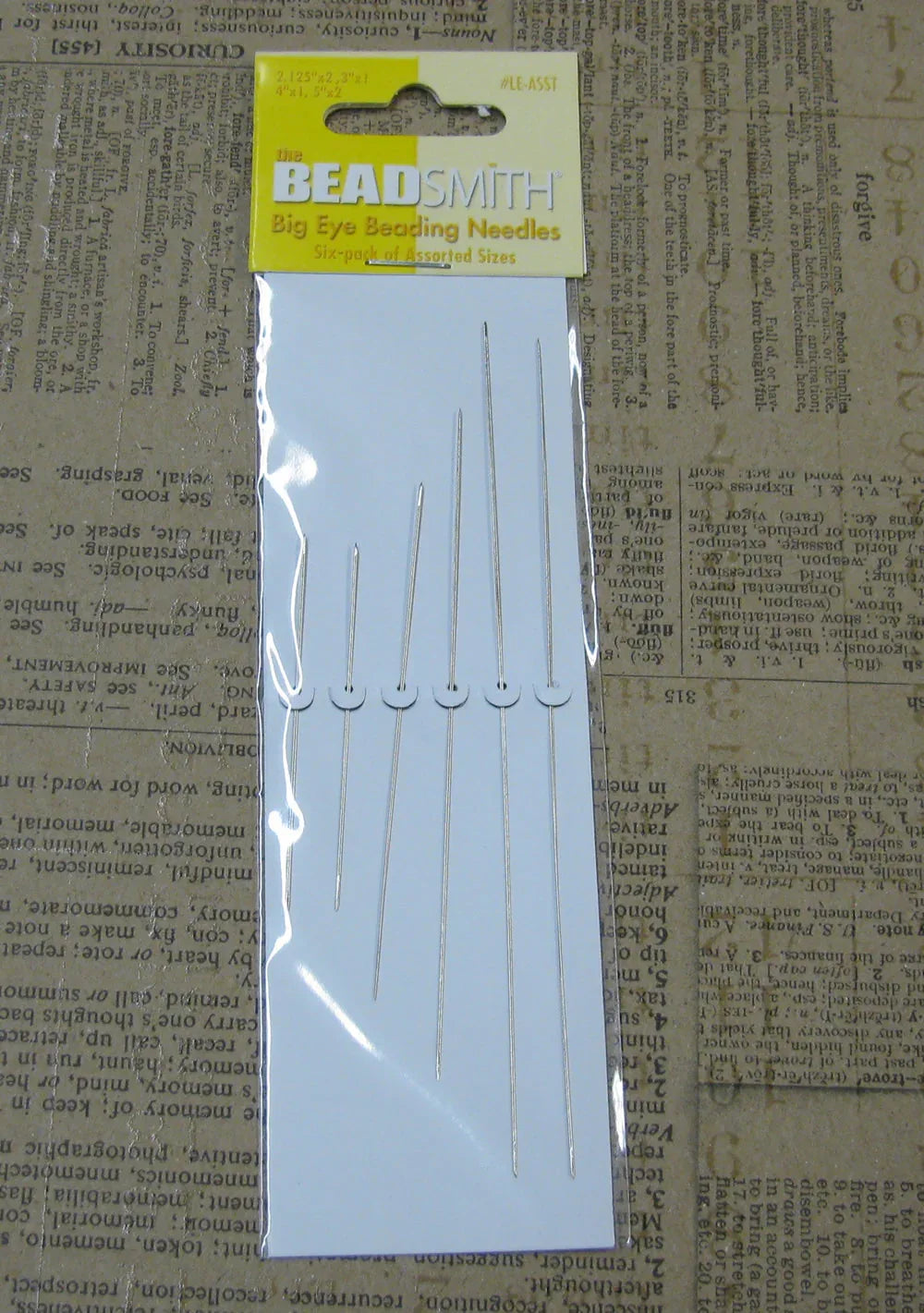 Pärlnålar - Big eye olika storlekar, 6-pack Beadsmith