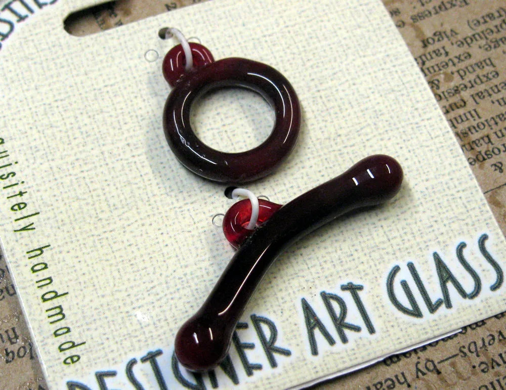 Stavlås Glas - Runt Mörkröd, 1 Set Hilmas Pyssel