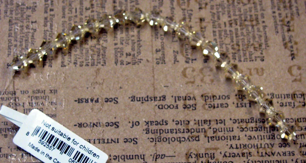 Tjeckiska MC Bicone - Crystal Blond Flare 6 mm, 1 sträng Preciosa