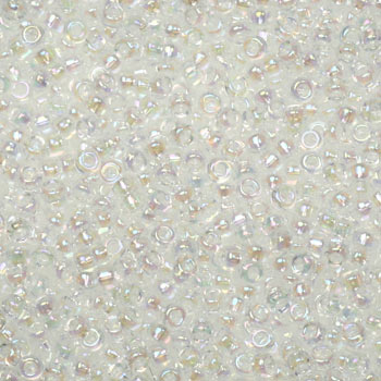 Miyuki Seed Beads - Crystal AB 15/0, 10 Gram Miyuki
