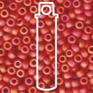 Miyuki Seed Beads - Matte Opaque Orange AB 5/0 E- Beads, 20 Gram Miyuki