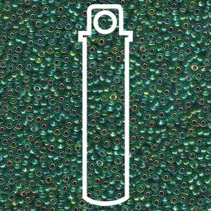 Miyuki Seed Beads - Silverlined Green AB 11/0, 24 gram Miyuki