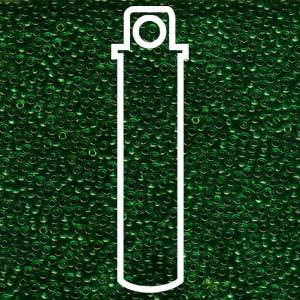 Miyuki seed beads - Transparent Dark Green 11/0, 24 gram Miyuki