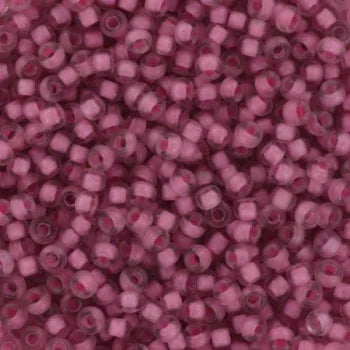Miyuki Seed Beads - Semi-Matte Rose/Lined Crystal 11/0, 10 gram Miyuki