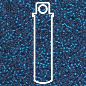 Miyuki Seed Beads - Matte Silverlined Capri Blue 11/0, 24 gram Miyuki