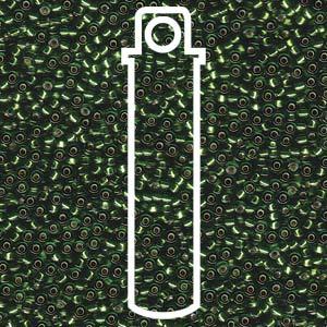 Miyuki Seed Beads - Silverlined Olive 11/0, 24 gram Miyuki