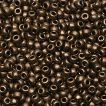 Miyuki Seed Beads - Matt Metallic Bronze 11/0, 10 gram Miyuki