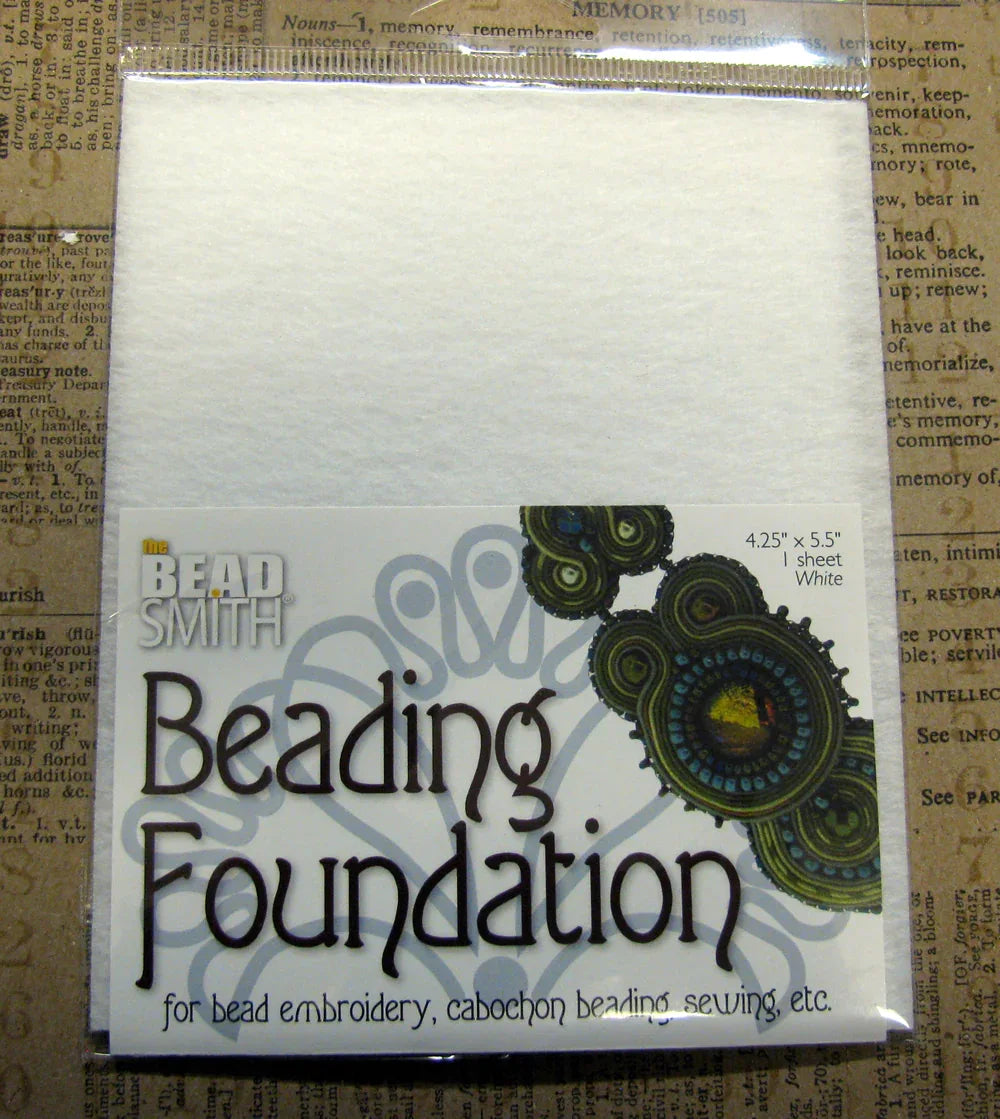 Bas för pärlbroderi - Vit 14x11,5cm, 1 styck Beadsmith