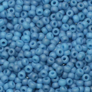 Miyuki Seed Beads - Matte Opaque Pale Denim Luster 11/0, 10 gram Miyuki