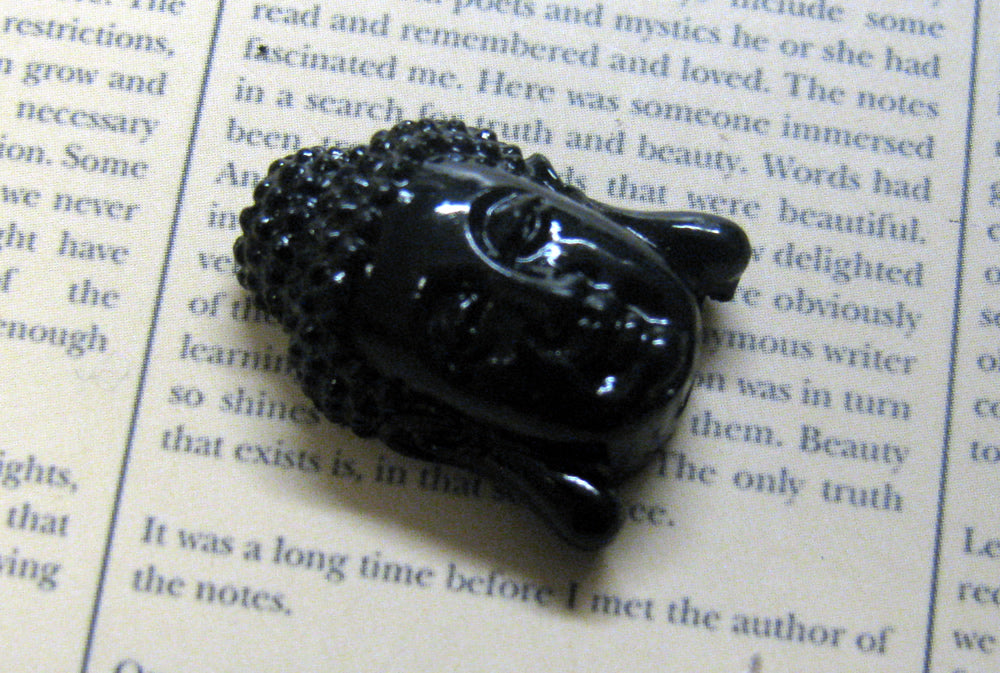 Imiterad Korall - Buddha Huvud Svart 1 Styck Hilmas Pyssel