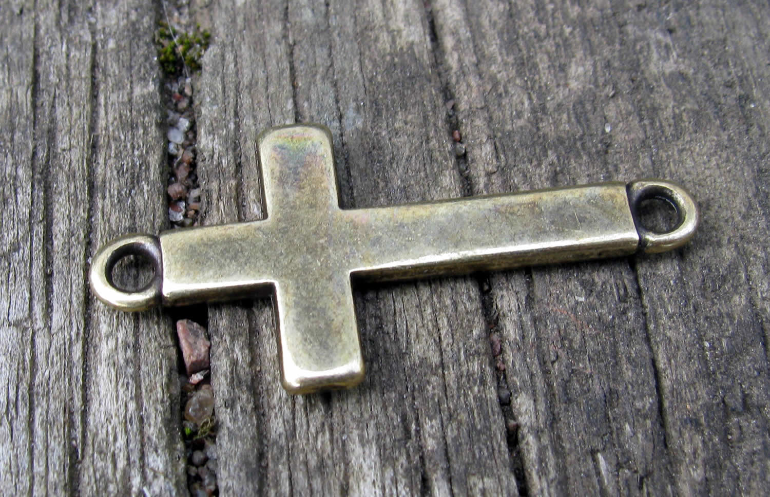 Connector Bronsfärgat - Kors 34x16mm 1 styck Grekisk Metall