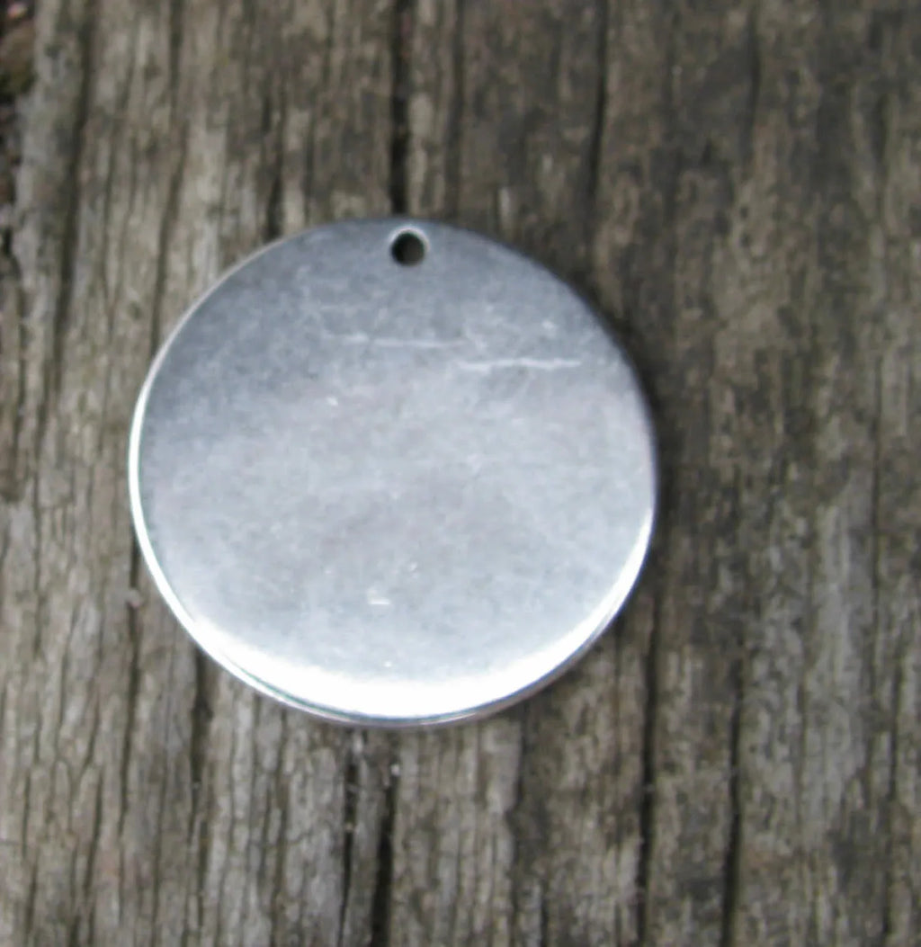Berlock Silverfärgad - Rund 20mm 1 styck Grekisk Metall