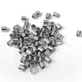 Klämpärlor Tub - Silverfärgade 2x2mm, ca 50 stycken Grekisk Metall