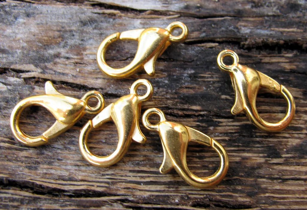 Klolås Guldfärgat - Kvalitets lås 12 mm 15-pack Grekisk Metall