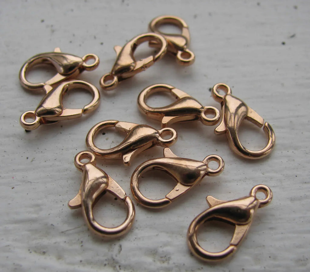 Klolås Roséguldfärgat - Kvalitetslås 12 mm 10-pack Grekisk Metall