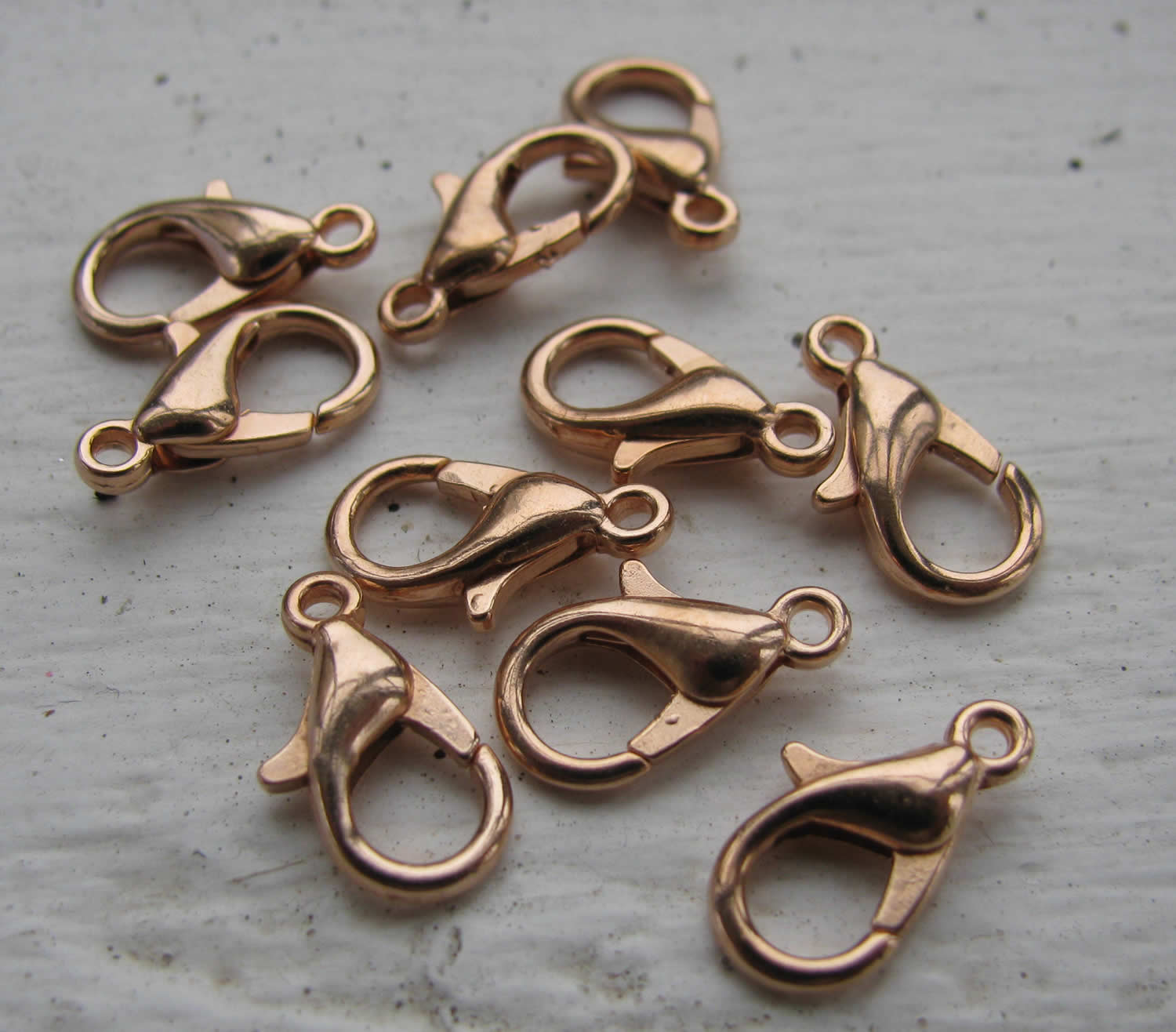 Klolås Roséguldfärgat - Kvalitetslås 12 mm 10-pack Grekisk Metall