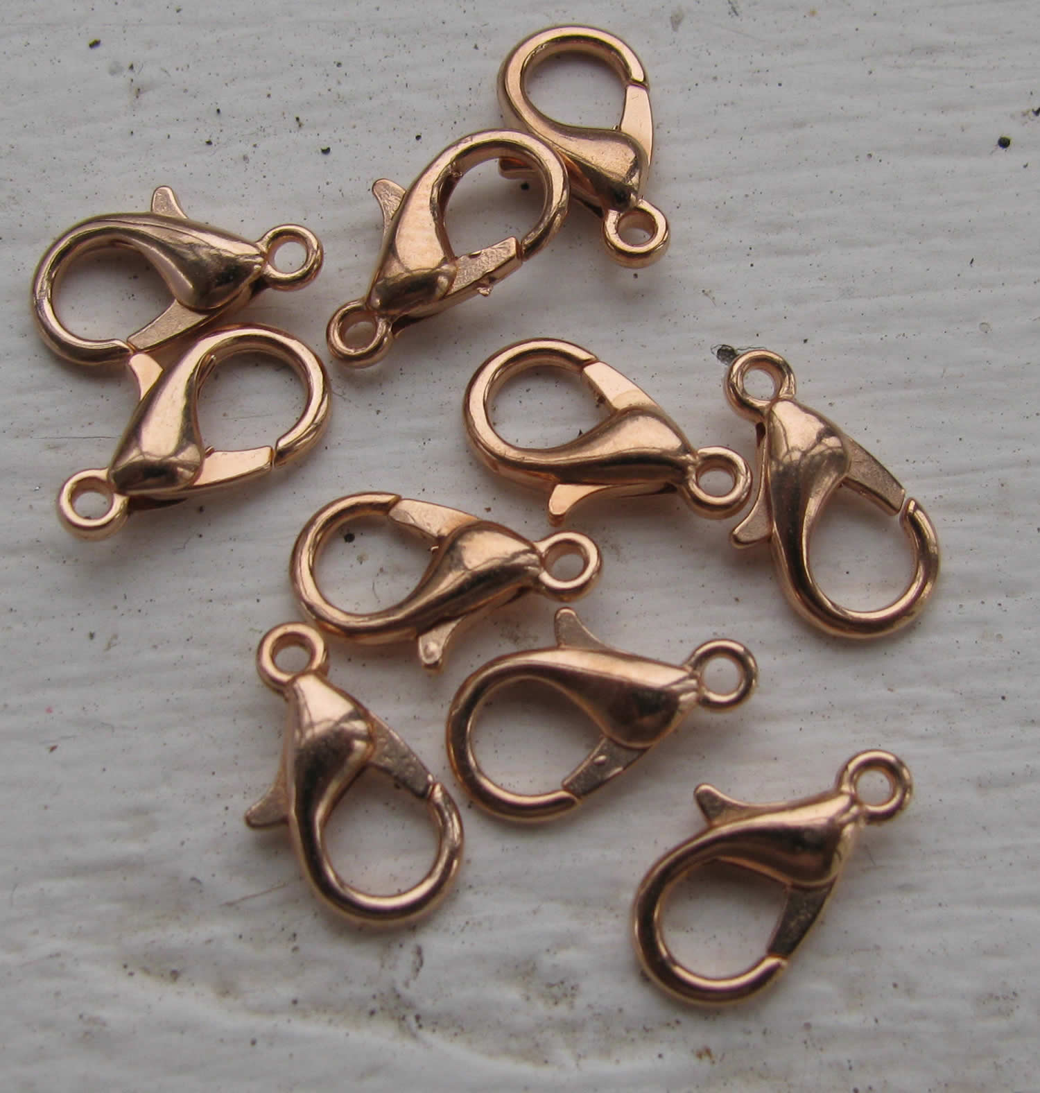 Klolås Roséguldfärgat - Kvalitetslås 12 mm 10-pack Grekisk Metall