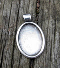 Ramberlock Silverfärgad - Oval 18x13mm, 1 styck Grekisk Metall