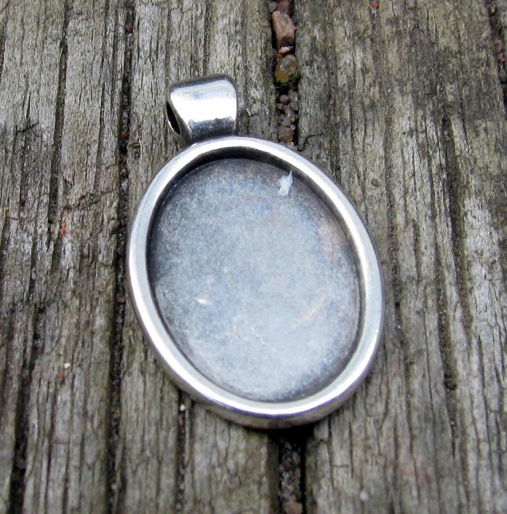 Ramberlock Silverfärgad - Oval 18x13mm, 1 styck Grekisk Metall