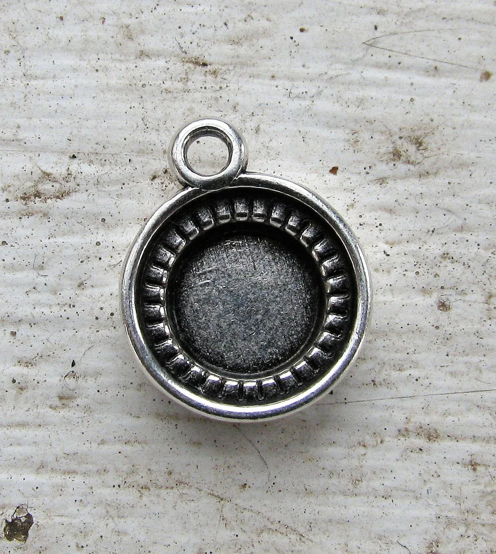 Ramberlock Silverfärgad - Rund prickram 10mm 1 styck Grekisk Metall