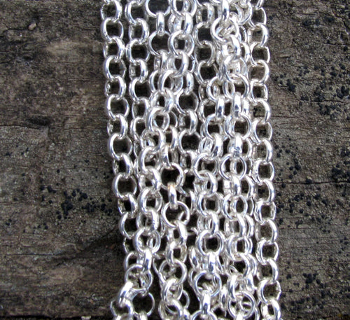 Ärtlänk Silverfärgad - 4,8 mm, 2 Meter Grekisk Metall