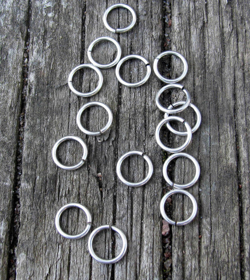 Bindringar silverfärgade - 8x1 mm 20-pack Grekisk Metall