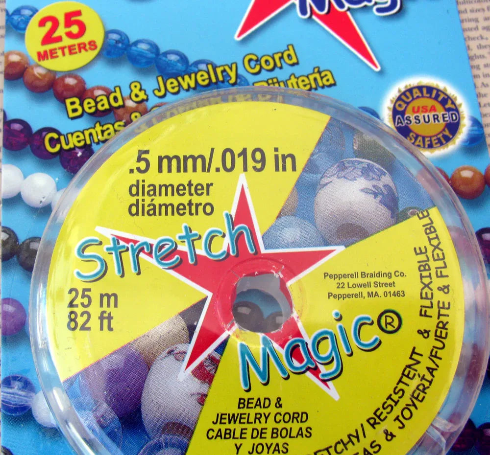 Stretch Magic - Elastisktråd, Klar 0,5 mm 25mm Stretch Magic