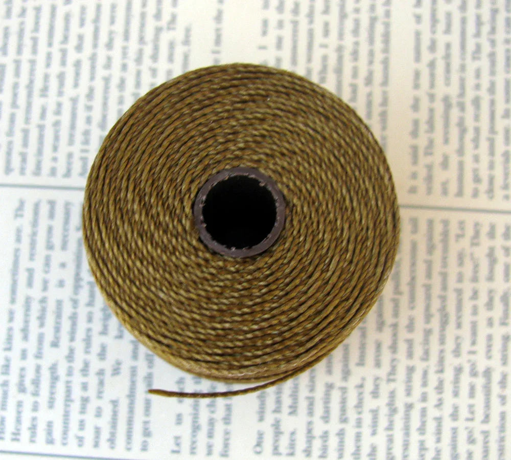 S-Lon Bead Cord - Antique Gold, 1 Rulle Hilmas Pyssel