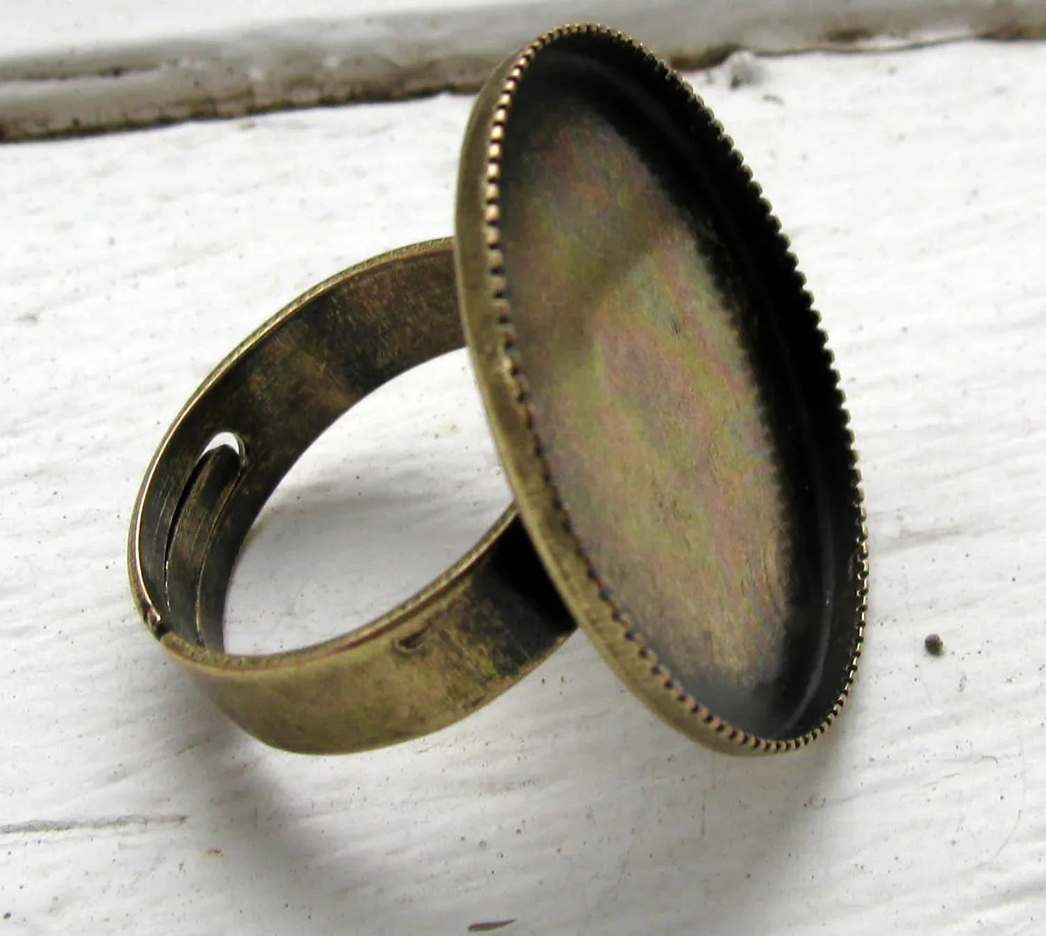 Ringstomme bronsfärgad - Ram rund 25mm, 1 styck Grekisk Metall