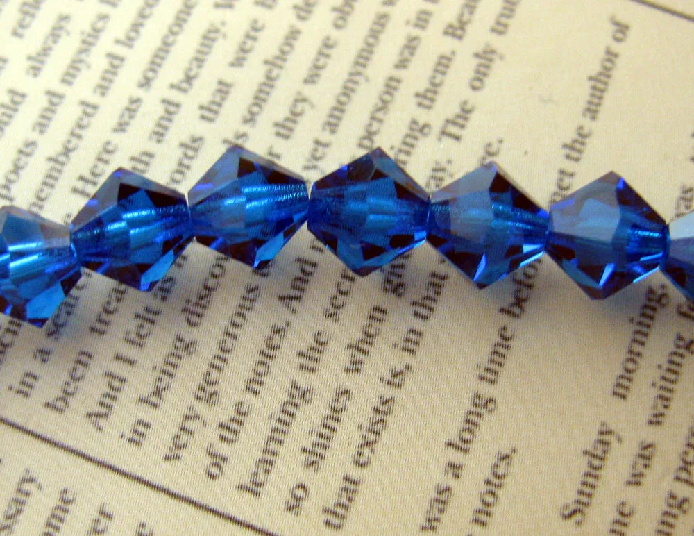 Tjeckiska MC Bicone - Capri Blue 6 mm, 18- pack Preciosa