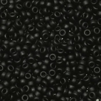Miyuki Seed Beads - Matte Black 11/0, 10 Gram Miyuki