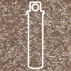 Miyuki Delica Hexcut - Sparkling Light Bronze Lined Crystal 11/0 Miyuki
