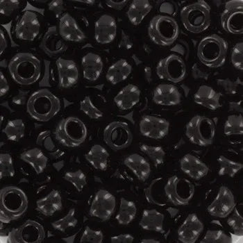 Miyuki Seed Beads - Opaque Black 6/0, 10 Gram Miyuki